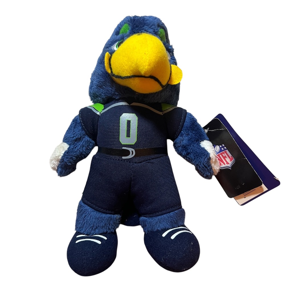 Seattle Seahawks Blitz Mascot 8" Plush Forever Collectibles FOCO NFL NWT HTF